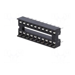 Socket: integrated circuits | DIP20 | 7.62mm | THT | Pitch: 2.54mm