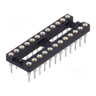Socket: integrated circuits | DIP24 | 7.62mm | THT | Pitch: 2.54mm