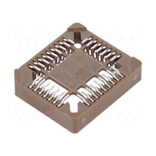 Socket: integrated circuits | PLCC32 | phosphor bronze | tinned | 1A