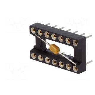 Socket: DIP | PIN: 14 | Pitch: 2.54mm | precision | THT | gold-plated