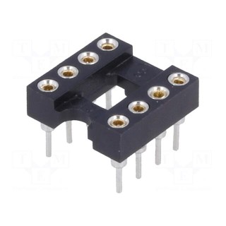 Socket: DIP | PIN: 8 | Pitch: 2.54mm | precision | THT | gold-plated | 1A