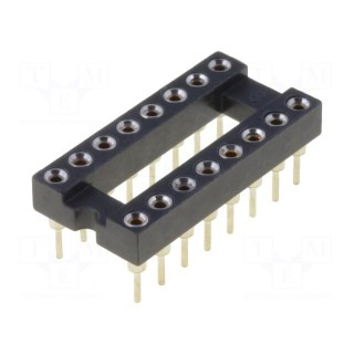 Socket: integrated circuits | DIP16 | Pitch: 2.54mm | precision | THT