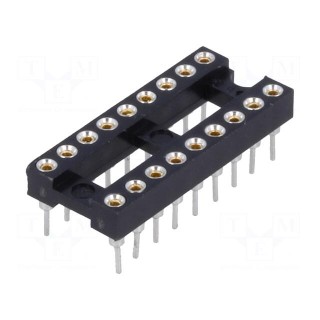 Socket: integrated circuits | DIP18 | Pitch: 2.54mm | precision | THT