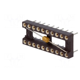 Socket: DIP | PIN: 20 | Pitch: 2.54mm | precision | THT | gold-plated