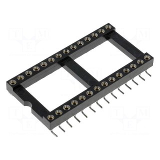 Socket: integrated circuits | DIP28 | Pitch: 2.54mm | precision | SMT