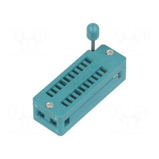 Socket: integrated circuits | ZIF | DIP20 | 7.62mm | THT | demountable
