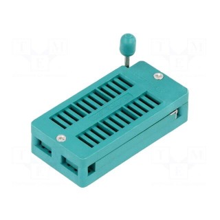 Socket: integrated circuits | ZIF | DIP24 | 7.62/15.24mm | THT | 50VDC
