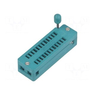 Socket: integrated circuits | ZIF | DIP24 | 7.62mm | THT | demountable