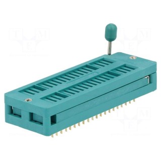Socket: integrated circuits | ZIF | DIP40 | 7.62/15.24mm | THT | 50VDC
