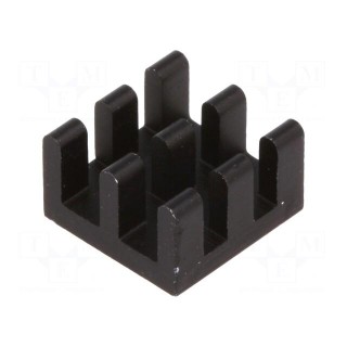 Heatsink: extruded | black | L: 10mm | W: 10mm | H: 6mm | aluminium