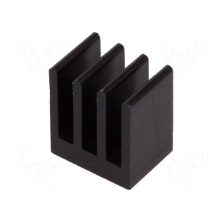 Heatsink: extruded | black | L: 10mm | W: 13.5mm | H: 15.24mm | 23.4K/W