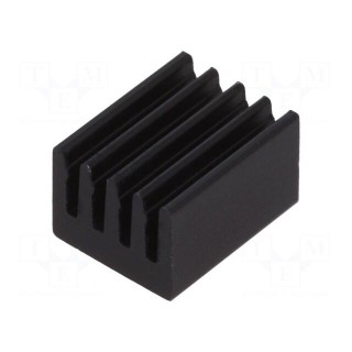 Heatsink: extruded | black | L: 10mm | W: 8mm | H: 6mm | 71K/W | aluminium