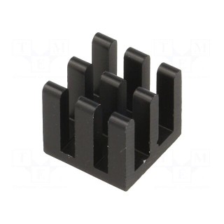Heatsink: extruded | black | L: 11mm | W: 11mm | H: 10mm | aluminium
