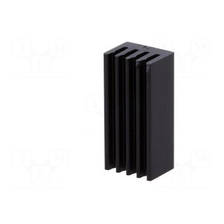 Heatsink: extruded | black | L: 17mm | W: 8mm | H: 6mm | 42K/W | aluminium