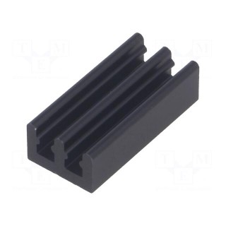 Heatsink: extruded | black | L: 21mm | W: 10mm | H: 6mm | aluminium