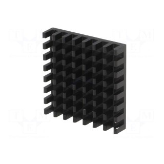 Heatsink: extruded | black | L: 29mm | W: 29mm | H: 6mm | aluminium