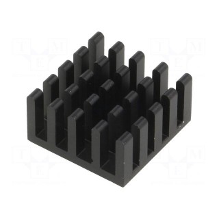 Heatsink: extruded | black | L: 33mm | W: 33mm | H: 10mm | aluminium
