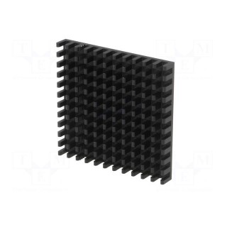 Heatsink: extruded | black | L: 42.5mm | W: 45mm | H: 6mm | aluminium