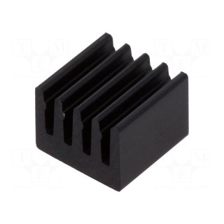 Heatsink: extruded | black | L: 8mm | W: 8mm | H: 6mm | 74K/W | aluminium
