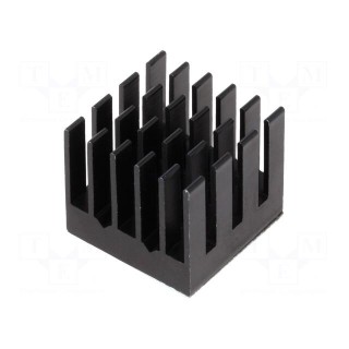 Heatsink: extruded | grilled | BGA | black | L: 17mm | W: 17mm | H: 14.5mm