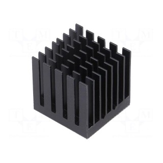 Heatsink: extruded | grilled | BGA | black | L: 25mm | W: 25mm | H: 24.5mm