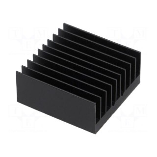Heatsink: extruded | grilled | BGA | black | L: 32.5mm | W: 32.5mm