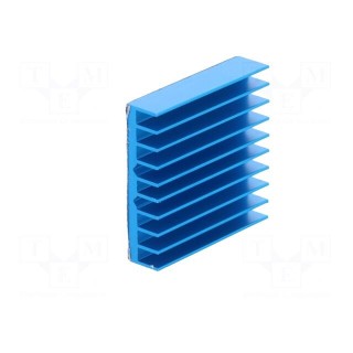 Heatsink: extruded | grilled | BGA | blue | L: 31mm | W: 31mm | H: 7.5mm