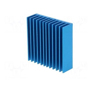 Heatsink: extruded | grilled | BGA | blue | L: 40mm | W: 40mm | H: 12.5mm