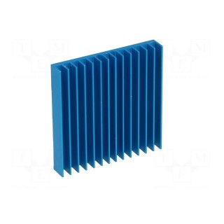 Heatsink: extruded | grilled | BGA | blue | L: 45mm | W: 45mm | H: 7.5mm