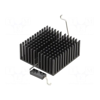 Heatsink: extruded | grilled | BGA,FPGA | black | L: 40mm | W: 40mm