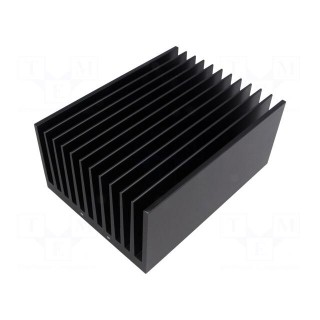 Heatsink: extruded | grilled | black | L: 150mm | W: 112mm | H: 67.5mm
