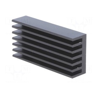 Heatsink: extruded | grilled | black | L: 50mm | W: 24.2mm | H: 12.3mm