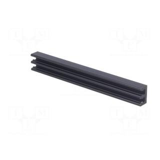 Heatsink: extruded | grilled | black | L: 75mm | W: 10mm | H: 6mm | anodized