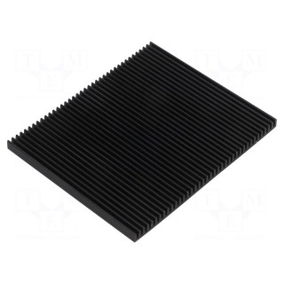 Heatsink: extruded | grilled | black | L: 75mm | W: 90mm | H: 5mm | anodized