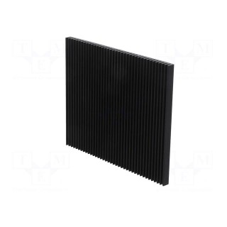 Heatsink: extruded | grilled | black | L: 75mm | W: 90mm | H: 5mm | anodized