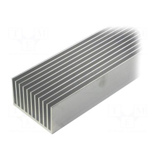 Heatsink: extruded | grilled | natural | L: 1000mm | W: 100mm | H: 60mm