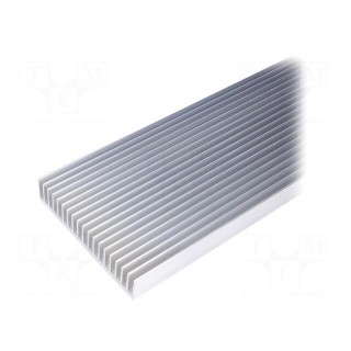 Heatsink: extruded | grilled | natural | L: 1000mm | W: 130mm | H: 25mm