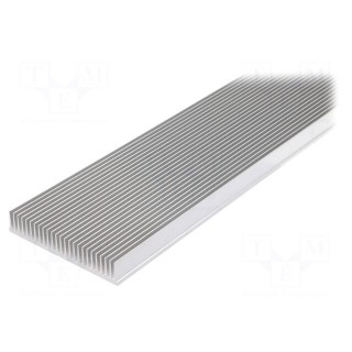 Heatsink: extruded | grilled | natural | L: 1000mm | W: 150mm | H: 27mm