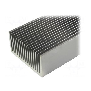 Heatsink: extruded | grilled | natural | L: 1000mm | W: 160mm | H: 82mm