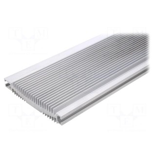 Heatsink: extruded | grilled | natural | L: 1000mm | W: 218mm | H: 37mm