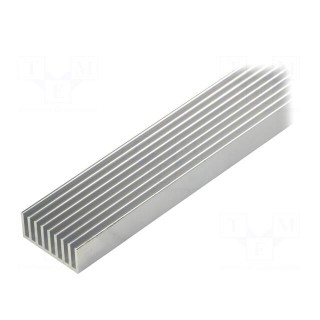 Heatsink: extruded | grilled | natural | L: 1000mm | W: 33mm | H: 14mm
