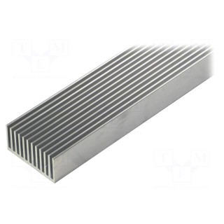 Heatsink: extruded | grilled | natural | L: 1000mm | W: 45mm | H: 22mm