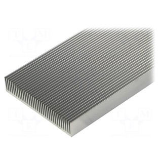 Heatsink: extruded | grilled | natural | L: 1000mm | W: 90mm | H: 17mm