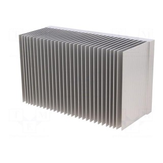 Heatsink: extruded | grilled | natural | L: 100mm | W: 174mm | H: 75.5mm