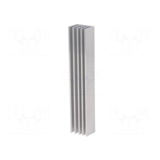 Heatsink: extruded | grilled | natural | L: 100mm | W: 19mm | H: 14mm