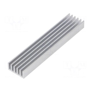 Heatsink: extruded | grilled | natural | L: 100mm | W: 21mm | H: 10mm
