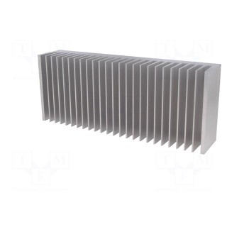 Heatsink: extruded | grilled | natural | L: 100mm | W: 250mm | H: 50mm