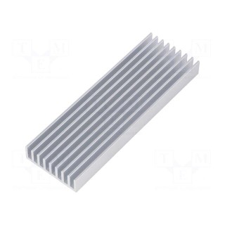 Heatsink: extruded | grilled | natural | L: 100mm | W: 33mm | H: 10mm