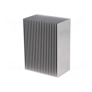 Heatsink: extruded | grilled | natural | L: 100mm | W: 75mm | H: 45mm