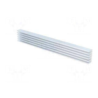 Heatsink: extruded | grilled | natural | L: 150mm | W: 21mm | H: 10mm